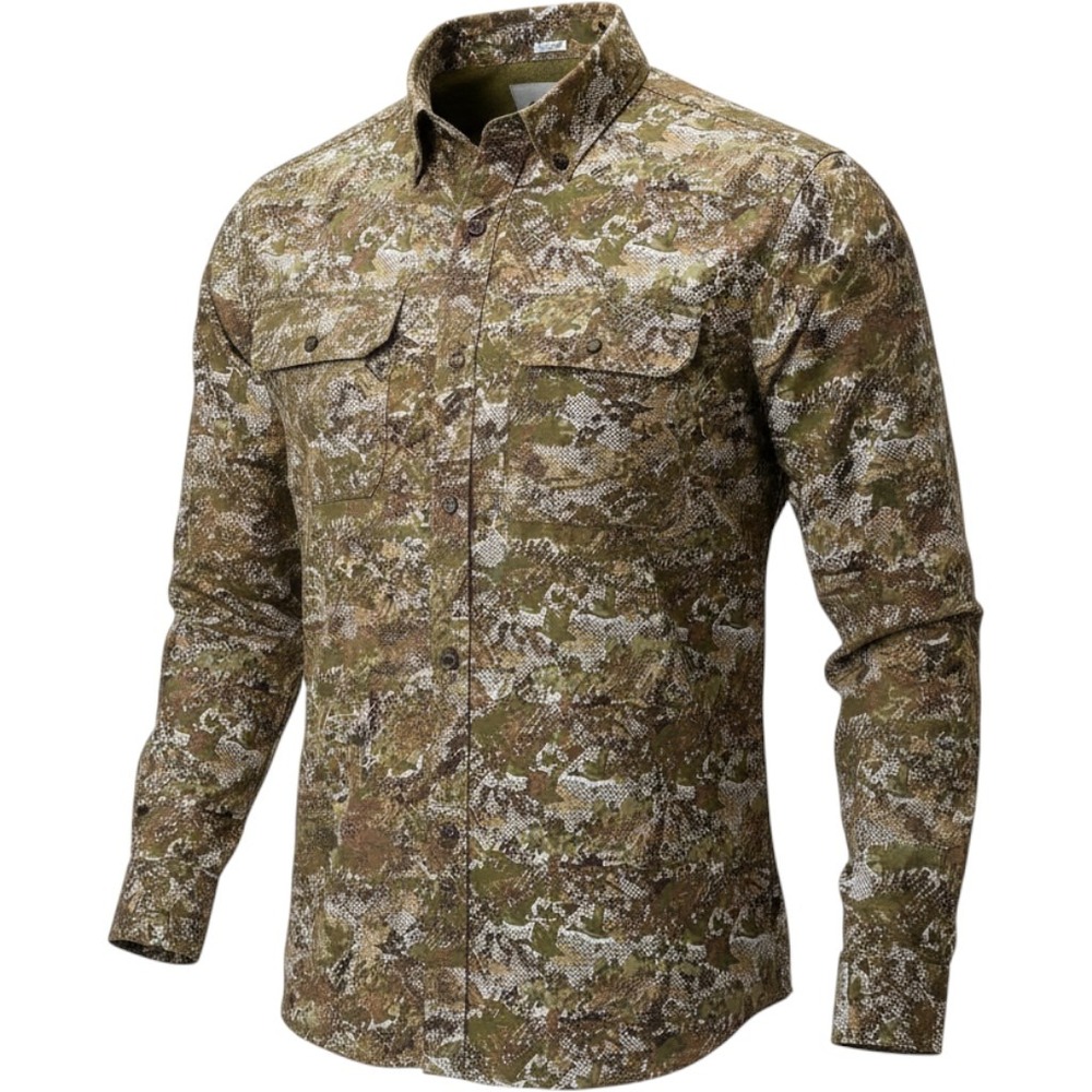 Duck Camp Shirt Mens XL Tall‎ Wingshooting Vented Camo Hunting Nylon Long Sleeve
